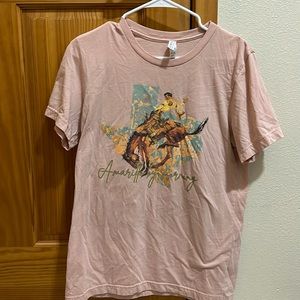 Women’s Pink Medium Amarillo By Morning Short Sleeved T-Shirt